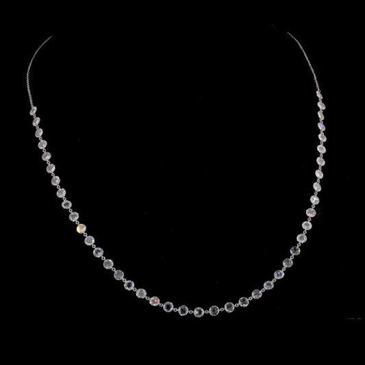 Luxury 14K Gold Diamond Line Necklace – Custom Artisan Setting By Ivevar