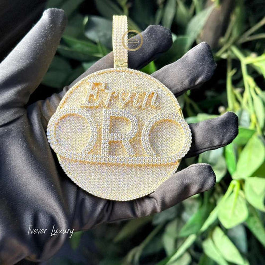 Custom From ERVIN ORO Lab Diamond Iced-Out 3D Medallion Pendant - view 4