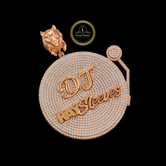 Custom Moissanite Pendant - 925 Sterling Silver Diamond Jewelry by Ivevar