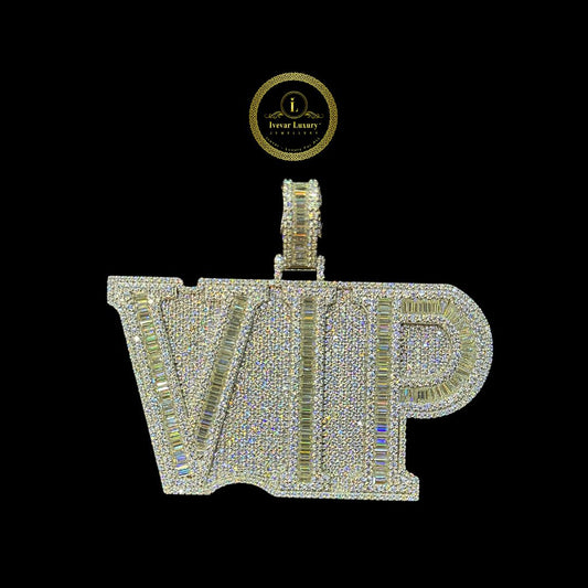 Custom Moissanite Solitaire Pendant VVS Diamond Necklace by Ivevar