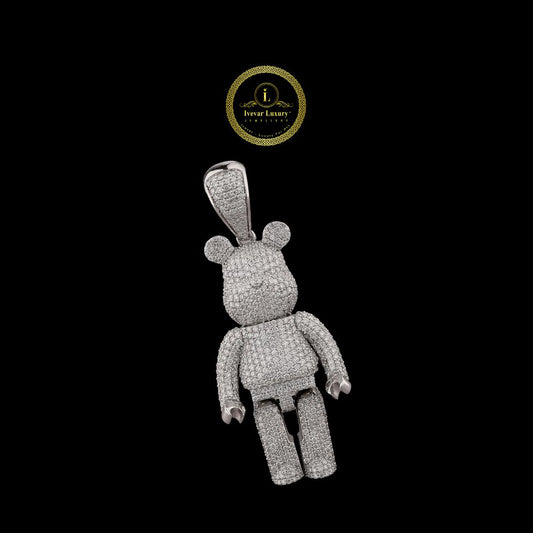 Custom Teddy Bear Necklace VVS Moissanite Diamond Jewelry Gift