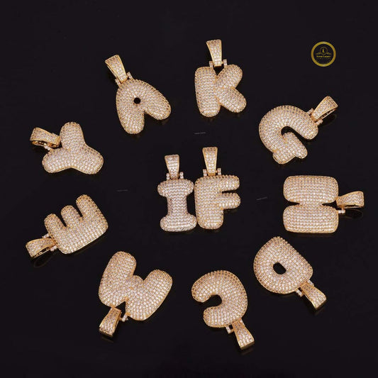 Iced-out Moissanite Letter Pendant Bold Hip Hop Custom Name Piece - view 3