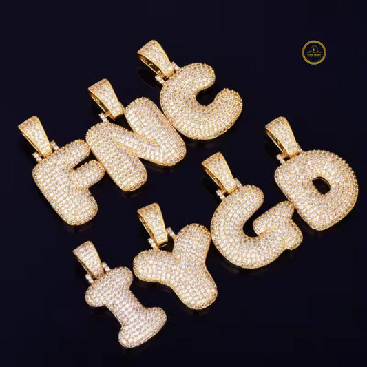 Iced-out Moissanite Letter Pendant Bold Hip Hop Custom Name Piece - view 2