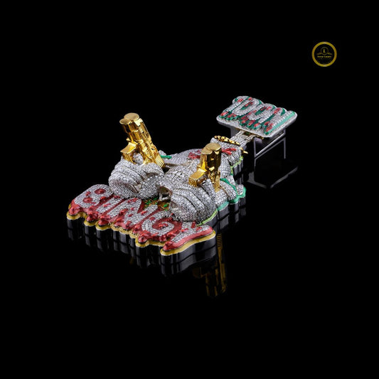 Hiphop Custom Moissanite Pendant Pass Diamond Tester Iced Out Letter Name Moissanite Pendant by Ivevar