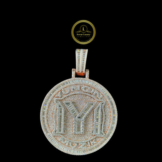 Custom Lab Grown Diamond M Latter Luxury Pendant By Ivevar