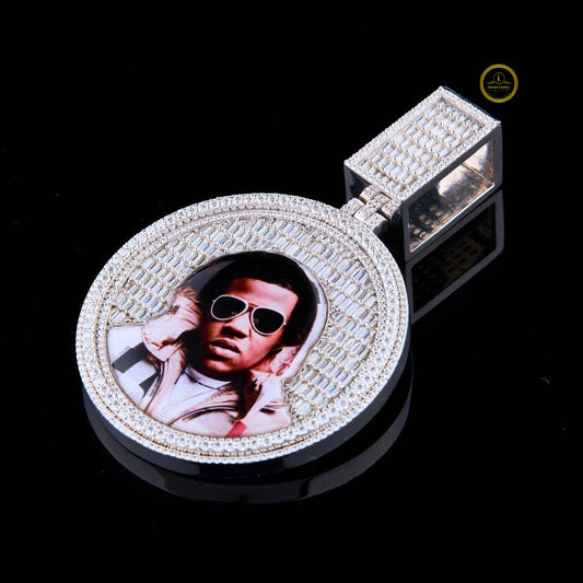 Personalized Lab Diamond Photo Pendant in Custom Memorial Jewelry - view 4