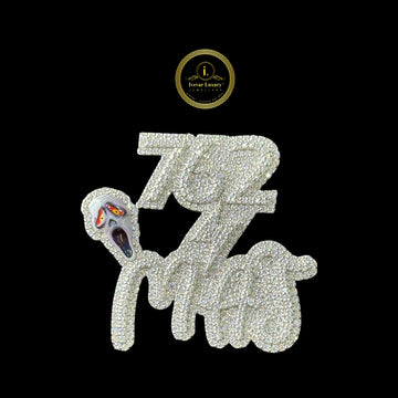 Custom Thugger Moissanite Diamond Iced Out Medallion Made In NY Pendant Yellow Gold By Ivevar