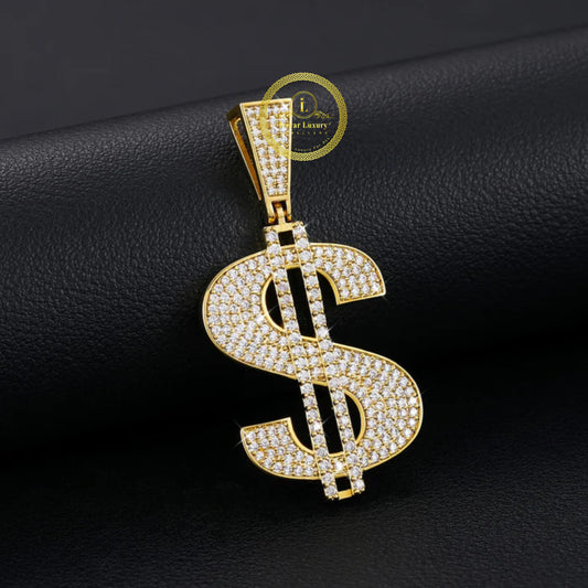 Men's Iced Out Name Necklace - 925 Silver and Gold Custom Moissanite