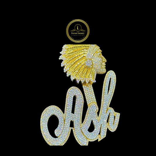 Men's Owl Pendant - Iced Out Moissanite Diamond Bling