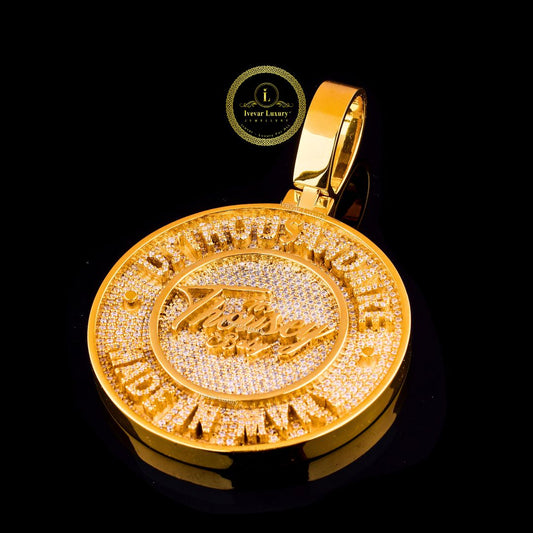 Custom Halo Pendant VVS1 Certified Lab Diamond Jewelry Ivevar