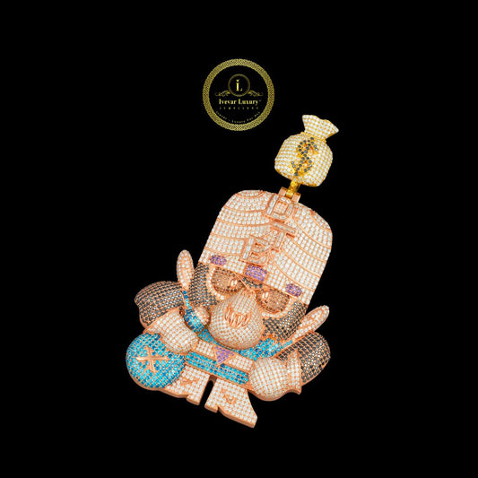 Oval Halo Moissanite Pendant - VVS Diamond Cut Jewelry by Ivevar