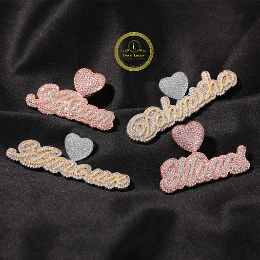 Personalized Hip Hop Pendant - 925 Silver/Gold Moissanite Diamond Name Necklace