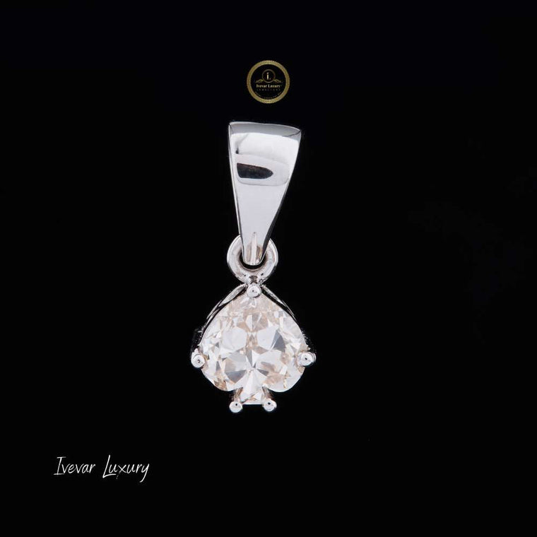 Antique Cut Pendant with Tapered Bail Chain - view 2