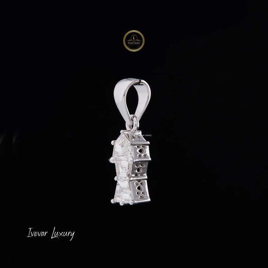 Antique Cut Drop Pendant with Tapered Bail - view 3