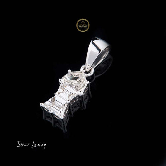 1.70 Ct Fancy Shape Lab Gworn Diamond Pendant By Ivevar