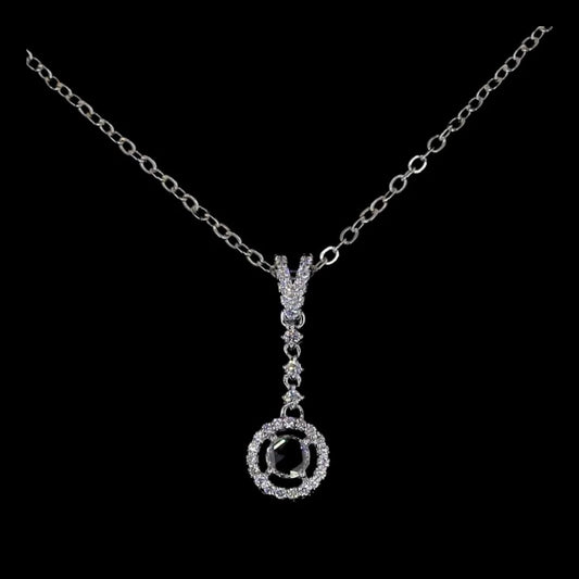 14K Gold Chain Featuring Natural Rose Cut Diamond Halo Pendant By Ivevar