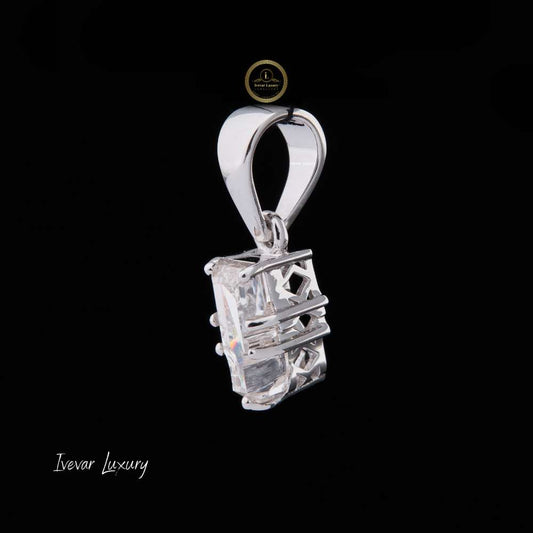 Fancy Shape 1.80 Ct Lab Grown Diamond Pendant for Women Gold Plated Sterling Silver Wedding Engagement Parties Religious Style