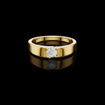 0.3 TCW Eternal Brilliance Solitaire Round Cut Moissanite Diamond Ring with Classic Finish