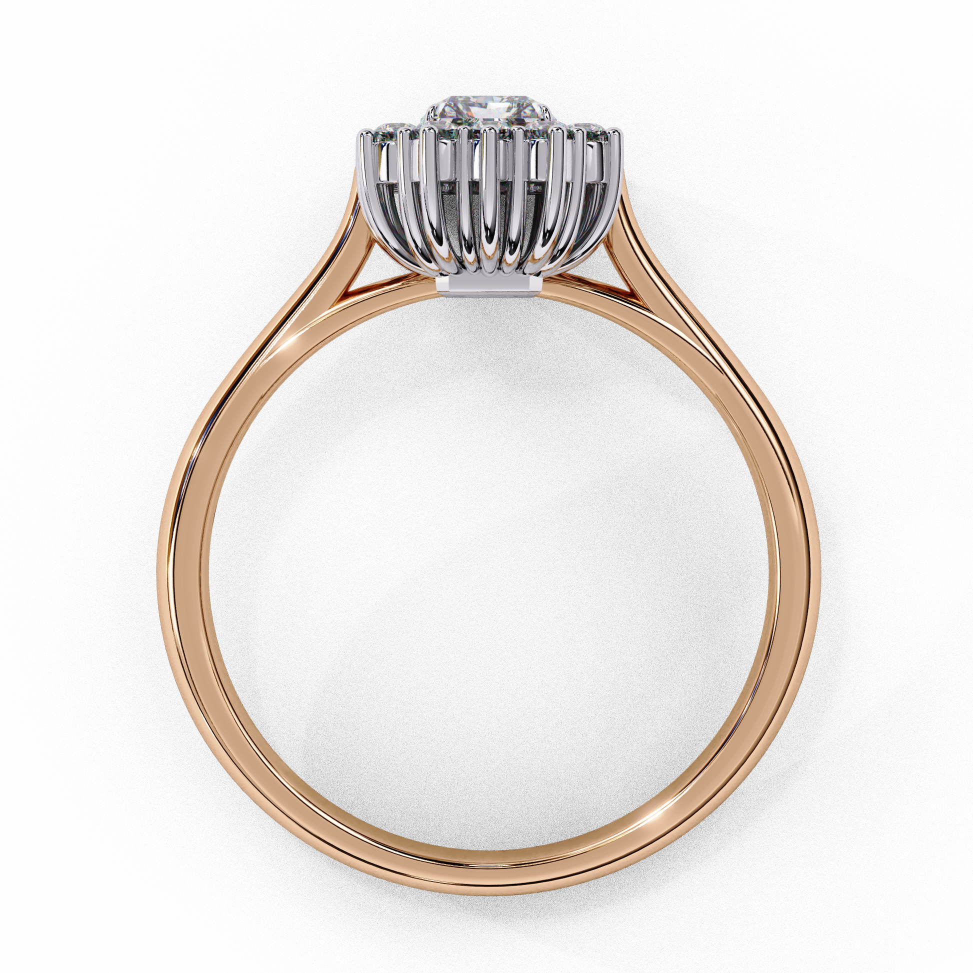 Gold ring with a diamond 