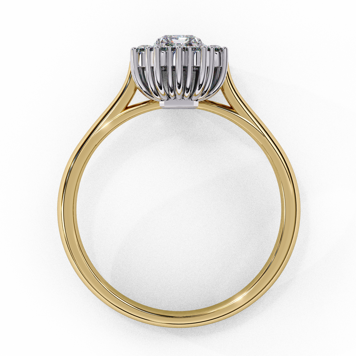 Gold ring with a diamond 