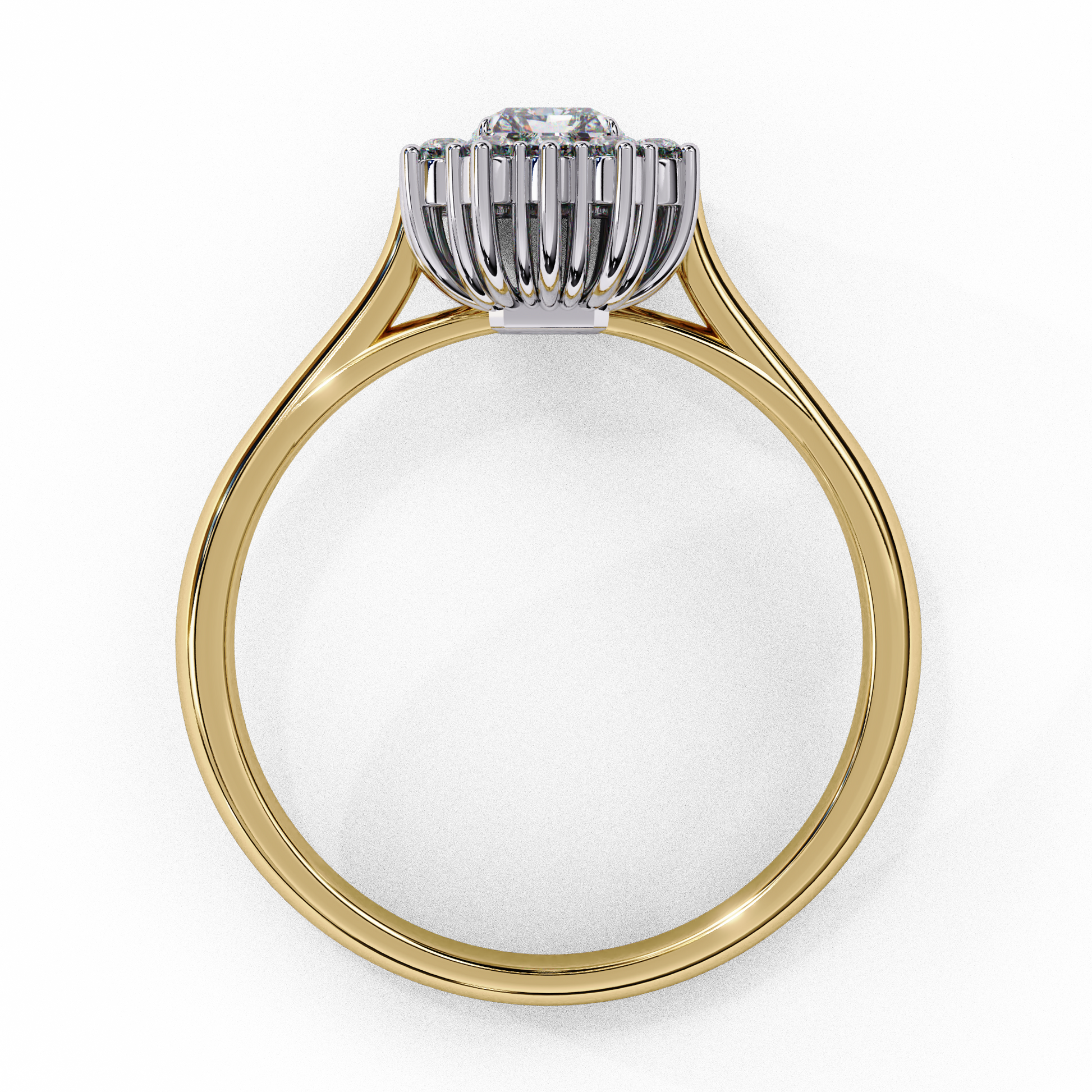 Gold ring with a diamond 