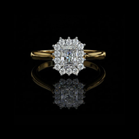 Radiant Cut Lab Diamond Halo Ring