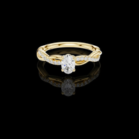 1.50 CT Oval Cut Lab Grown Diamond Twist Braided Engagement Ring with Sparkling Pave Accented Band