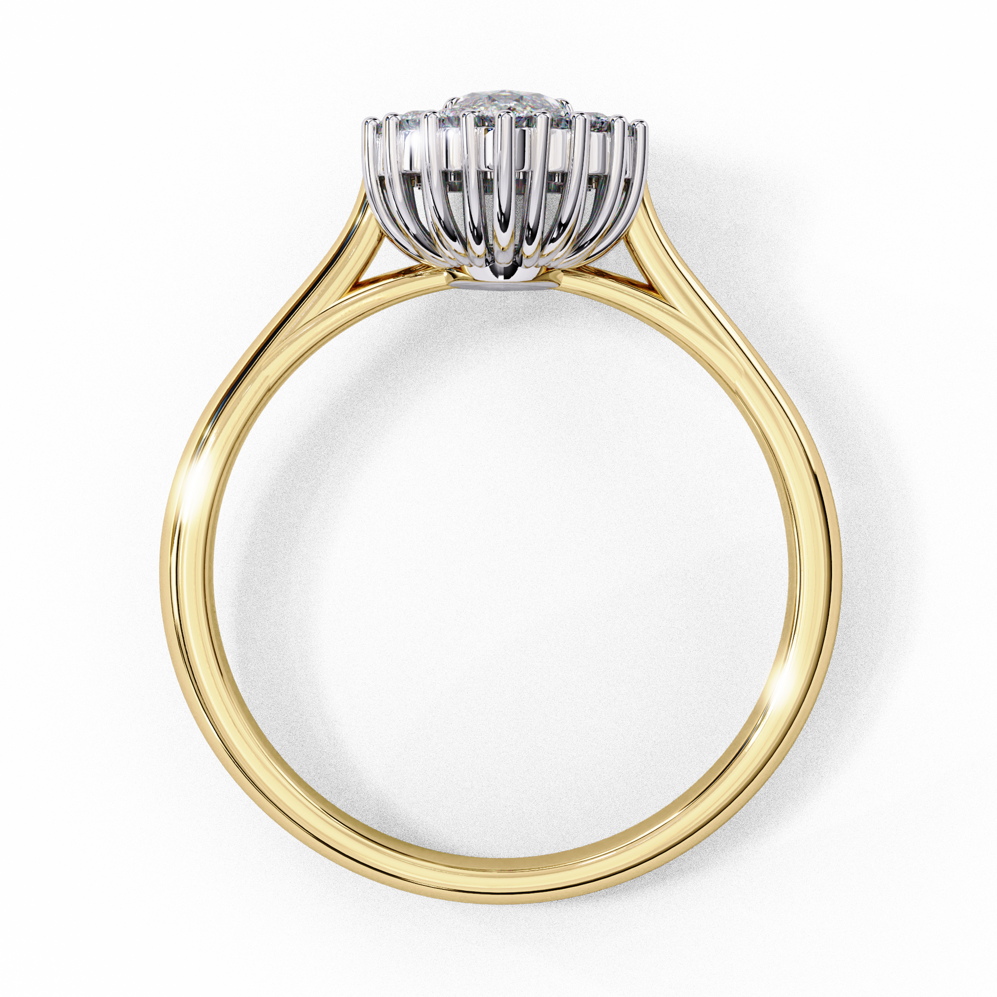 Rose gold ring with a diamond 