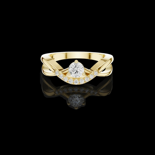 0.50 CT Embrace Moissanite Diamond Ring A Graceful Fusion of Radiant and Timeless Sparkle