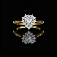 1.50 CT Romantic Heart-Shaped Moissanite Diamond Halo Ring Set in Captivating Symbol of Love