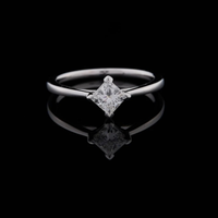 1.00 TCW Glamorous Princess Cut Lab Grown Diamond Solitaire Promise Minimalist Ring
