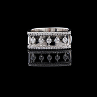 1.50 TCW Modern Geometric Lab Diamond Band Unique Open Frame Design in Round Cut