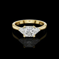 2.50 CT Vibrant Lab Grown Asscher Cut Diamond Ring For Good Time