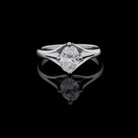 1.50 TCW Hot Selling Oval Cut Lab Grown Diamond Solitaire Ethical Engagement Ring for Her