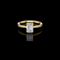 2.50 TCW Solitaire Ring Showcasing a Striking Emerald Cut Lab Grown Diamond