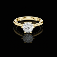 2.00 TCW Dazzling Round Brilliant Lab Grown Diamond Solitaire Elegant Six Prong Engagement Ring For Her