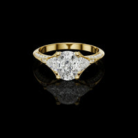2.50 CT Stylish Lab Grown Oval Cut Diamond Ring For Cocktail Party