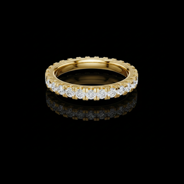 1.50 TCW Luxury Full Eternity Brilliant Round Cut Moissanite Diamond Ring Scallop Set Luxury Stacking Ring for Anniversary