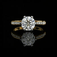 2.50 CT Affordable Luxury Moissanite Round Cut Diamond Ring For Propose Moments