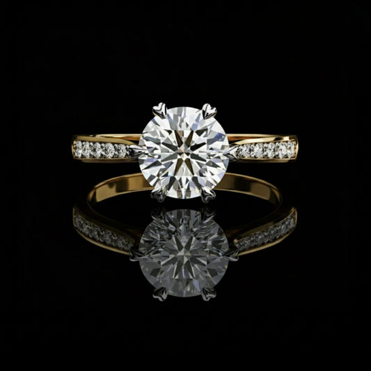 2.50 CT Affordable Luxury Lab Grown Round Cut Diamond Ring For Propose Moments