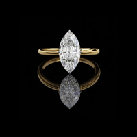1.48 CT Custom Lab Grown Diamond Ring Cherished Memory With Marquise Cut Hidden Halo For Her Smile