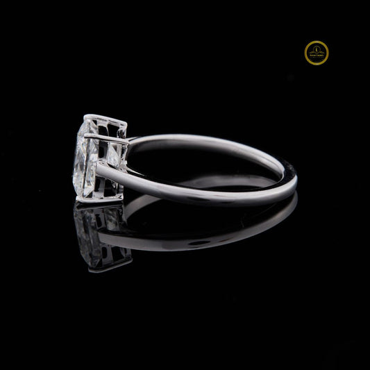 Princess Cut Moissanite Solitaire Engagement Ring - view 4