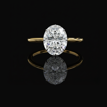 1.89 CT Elegant Oval Cut Moissanite Diamond Ring by Ivevar Luxury