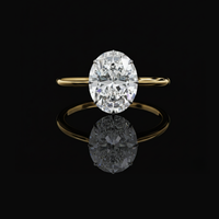 3.00 CT Elegant Oval Cut Lab Grown Diamond Ring by Ivevar Luxury