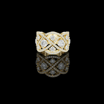 4.00 TCW Stunning Interwoven Infinity Lab Grown Diamond Cluster Band with Multi Size Round Cut Stones