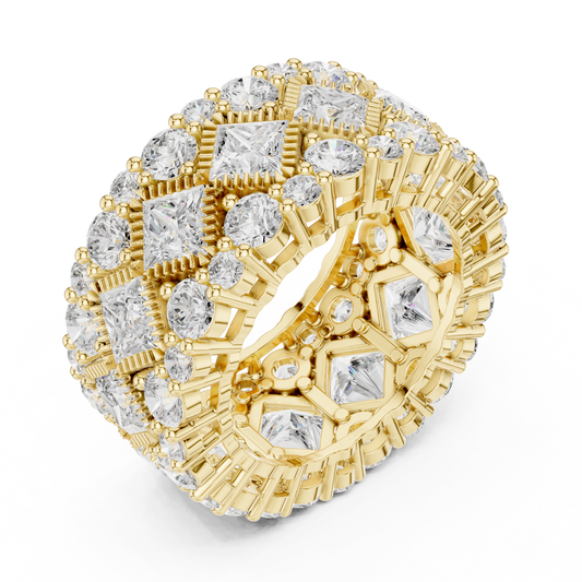 Round Wide Band Statement Ring - view 4