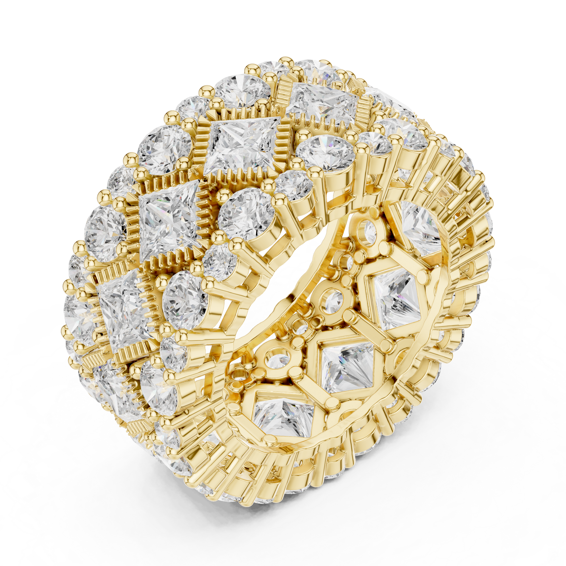 Gold ring with diamond accents 