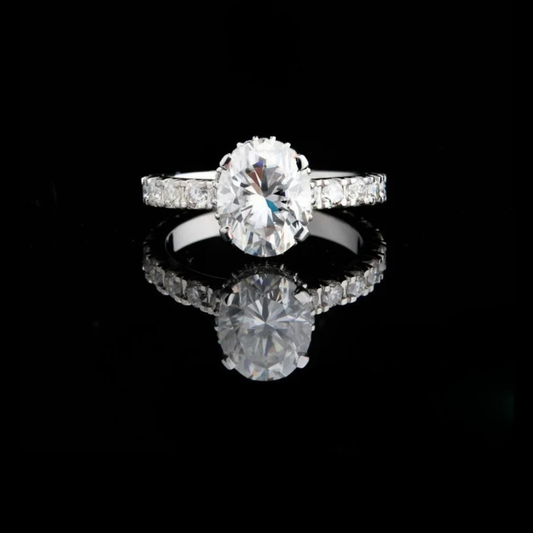 3.00 CT Luxurious Lab Created Diamond Solitaire Ring Gift for Proposal Day