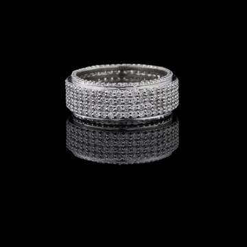 3.00 TCW Opulent Four Row Pave Moissanite Diamond Men’s Eternity Band High Sparkle Ring