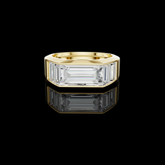 2.33 CT Architectural Baguette Lab Grown Diamond Statement Band with Precision-Set Geometry